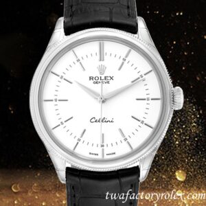 TWA Rolex Cellini Men's Rolex Fake Calibre 2836/2813 m50509-0016 White Dial